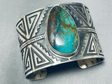 Spell Binding Silver Work Native American Turquoise Sterling Silver Bracelet-Nativo Arts