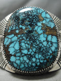 One Of The Best Vintage Native American Navajo Bisbee Turquoise Sterling Silver Bracelet-Nativo Arts