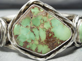 Heavy Vintage Native American Navajo Orvil Jack Turquoise Sterling Silver Bracelet-Nativo Arts