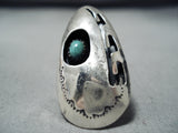 Fantastic Vintage Navajo Turquoise Sterling Silver Ring Native American Old-Nativo Arts