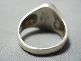 Stunning Vintage Native American Navajo Turquoise Sterlig Silver Ring-Nativo Arts