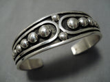 Important Navajo President Jon Nez Sterling Silver Native American Bracelet-Nativo Arts