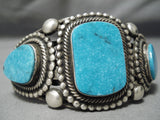 Best Native American Navajo Rick Martinez Carico Lake Turquoise Sterling Silver Bracelet Cuff-Nativo Arts