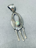 Remarkable Vintage Native American Navajo Royston Turquoise Sterling Silver Pendant-Nativo Arts