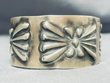 One Of The Best Native American Navajo Hand Repoussed Sterling Silver Bracelet-Nativo Arts