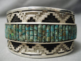 Best Vintage Native American Navajo Dan Jackson Green Turquoise Sterling Silver Bracelet-Nativo Arts