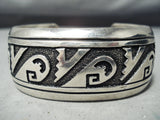 Authentic Vintage Native American Navajo Thomas Singer Sterling Silver Bracelet-Nativo Arts
