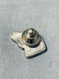 Native American The Coolest Vintage Navajo Brownbear Sterling Silver Tie Tack Old-Nativo Arts