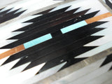 Talented Detail Vintage Native American Zuni Dishta Turquoise Sterling Silver Buckle-Nativo Arts