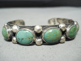 Superior Vintage Native American Navajo Royston Turquoise Sterling Silver Bracelet-Nativo Arts