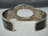 Window Rock Vintage Native American Navajo Mother Of Pearl Inlay Sterling Silver Bracelet-Nativo Arts