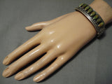 Rare Domed Royston Turquoise Vintage Native American Navajo Sterling Silver Bracelet-Nativo Arts