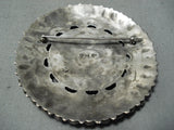 Authentic Vintage Native American Navajo Victor Moses Begay Turquoise Sterling Silver Pin-Nativo Arts