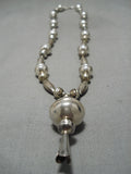 Exquisite Vintage Navajo Football Sterling Silver Native American Pendant-Nativo Arts