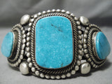 Best Native American Navajo Rick Martinez Carico Lake Turquoise Sterling Silver Bracelet Cuff-Nativo Arts