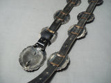 Authentic Vintage Native American Navajo Turquoise Sterling Silver Concho Belt Old-Nativo Arts