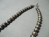Powerful Womens Vintage Native American Navajo Turquoise Sterling Silver Squash Blossom Necklace-Nativo Arts