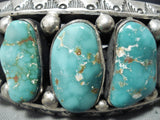 Best Jeanette Dale Vintage Native American Navajo Carico Lake Turquoise Sterling Silver Bracelet-Nativo Arts