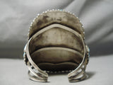 Biggest Best Vintage Native American Navajo #8 Turquoise Sterling Silver Bracelet Old-Nativo Arts