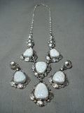 Excellent Navajo Opal Sterling Silver Necklace & Earring Set Native American-Nativo Arts
