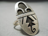 Important Vintage Hopi Sterling Silver Ring Old Native American-Nativo Arts