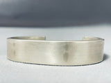 Fabulous Vintage Native American Navajo Sterling Silver Solid Heavy Bracelet-Nativo Arts