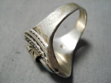 Amazing Vintage Navajo Turquoise Sterling Silver Ring Native American Old-Nativo Arts