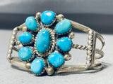 Superior Vintage Native American Navajo Morris Begay Turquoise Sterling Silver Bracelet-Nativo Arts