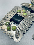 Royston Turquoise Vintage Native American Navajo Roger Skeet Sterling Silver Concho Belt-Nativo Arts