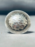 Hand Hammered Domed Vintage Native American Navajo Sterling Silver Bubble Ring-Nativo Arts