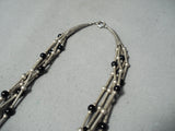 Amazing Harry Becenti Vintage Native American Navajo Sterling Silver Necklace Old-Nativo Arts