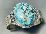 One Of The Best Native American Navajo Ice Blue Turquoise Sterling Silver Bracelet-Nativo Arts