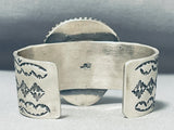 Dramatic Native American Navajo #8 Turquoise Mine Sterling Silver Bracelet-Nativo Arts