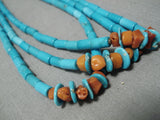 Fine Earlier Vintage Navajo Turquoise Native American Jacla Pendant Old-Nativo Arts