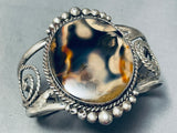 The Most Unique Vintage Native American Navajo Brown Jasper Sterling Silver Bracelet-Nativo Arts