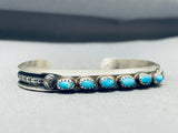 Superb Native American Navajo 6 Kingman Turquoise Sterling Silver Bracelet-Nativo Arts