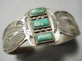 Late 1800's Early 1900's Vintage Native American Navajo Cerrillos Turquoise Bracelet-Nativo Arts
