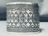 One Of The Most Detailed Teepee Love Vintage Native American Navajo Sterling Silver Bracelet-Nativo Arts