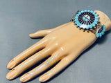 Unforgettable Vintage Native American Zuni Turquoise Sterling Silver Sunface Bracelet-Nativo Arts