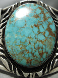 Huge And Heavy Vintage Native American Navajo Royston Turquoise Sterling Silver Bracelet Old-Nativo Arts