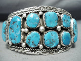Marie Thompson Navajo Native American Turquoise Sterling Silver Bracelet-Nativo Arts