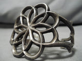 Amazing Vintage Navajo Daisy Sterling Silver Native American Bracelet-Nativo Arts