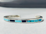 Important Ray Tracey Vintage Native American Navajo Turquoise Sterling Silver Bracelet-Nativo Arts