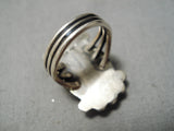 Important Vintage Native American Navajo Royston Turquoise Sterling Silver Ring-Nativo Arts