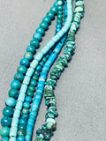 One Of The Most Unique Vintage Native American Navajo Turquoise Sterling Silver Necklace-Nativo Arts