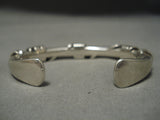 Important Authentic Vintage Native American Navajo Orville Tsinnie Sterling Silver Bracelet-Nativo Arts