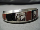 Striking Vintage Navajo Manygoats Sterling Silver Native American Bracelet-Nativo Arts