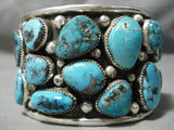 One Of The Biggest Native American Turquoise Sterling Silver Bracelet-Nativo Arts