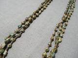 Native American One Of The Best Vintage Santo Domingo Royston Turquoise Sterling Silver Necklace-Nativo Arts