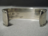 Thick And Heavy!! Vintage Native American Navajo Carico Lake Turquoise Sterling Silver Bracelet-Nativo Arts